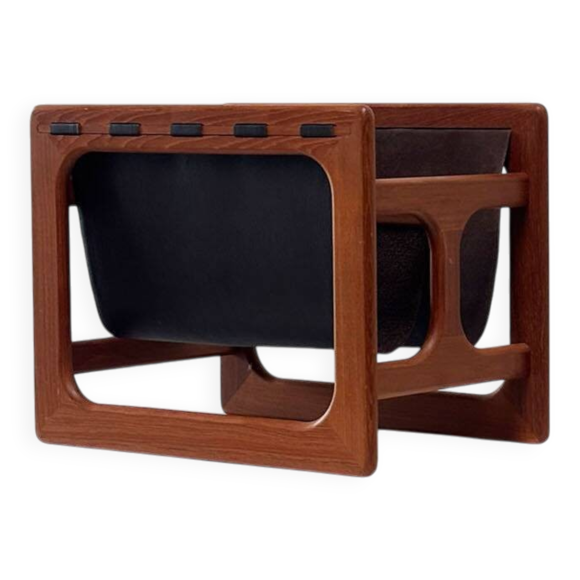 Danish magazine holder by Aksel Kjersgaard for Salin Møbler