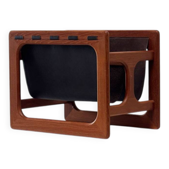 Danish magazine holder by Aksel Kjersgaard for Salin Møbler