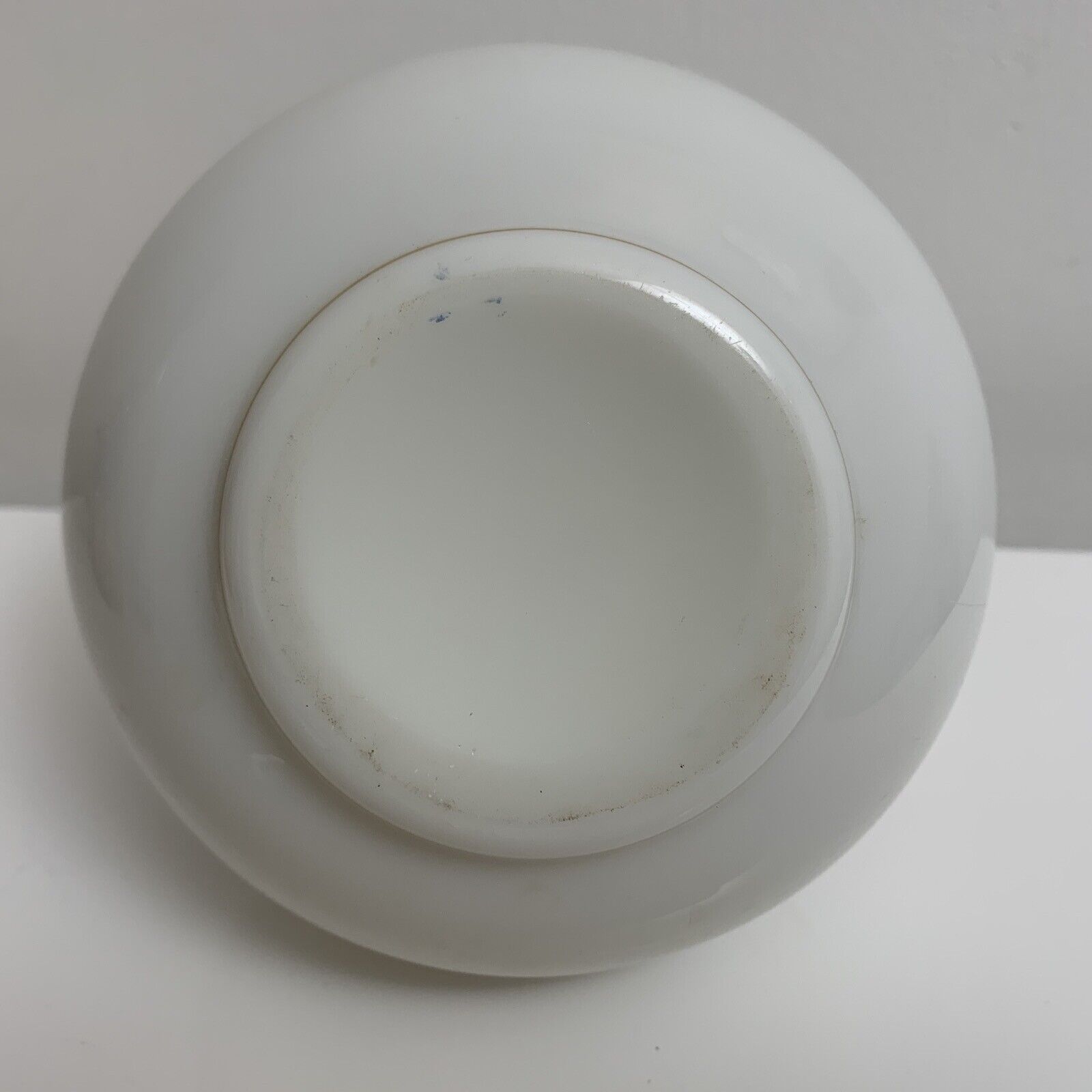 Old vase in opaline floral decoration painted