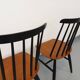 Pair of vintage Scandinavian chairs Fanett by Ilmari Tapiovaara in teak.