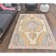1970s vintage Turkish hand-knotted area rug 135x212