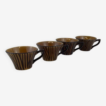 4 cups made in france sarreguemines model domino