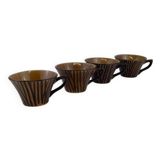 4 cups made in france sarreguemines model domino