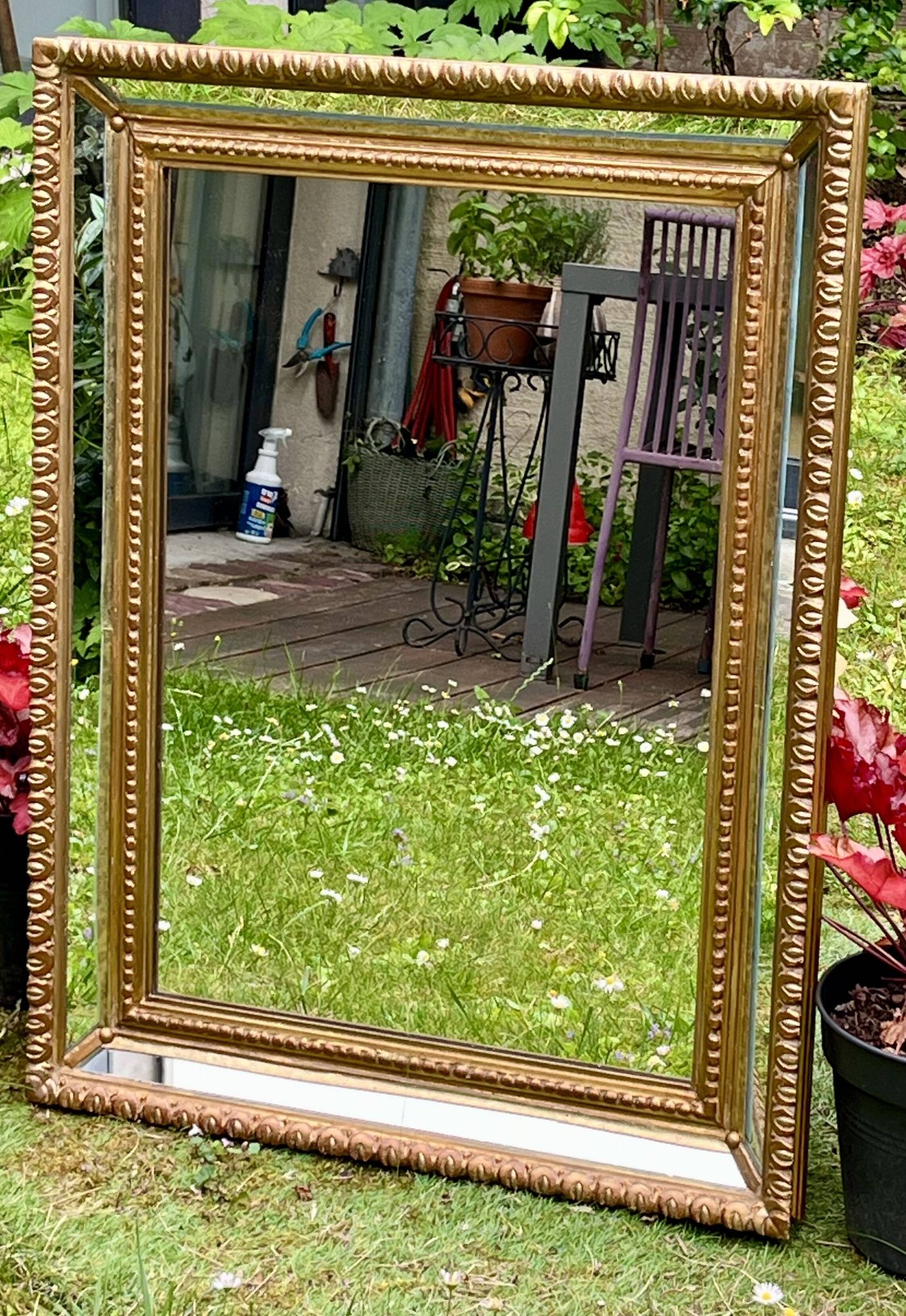 Glazing mirror - Gilded wood - Louis XVI style - Very good condition