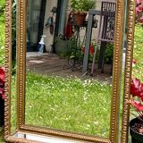 Miroir à parecloses - Bois doré - Style Louis XVI- Très bon état