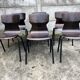 Lot de 6 chaises vintage Eromes E5