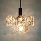 elegant 2-tier kinkeldey mid century PENDANT LIGHT crystal glass and chrome