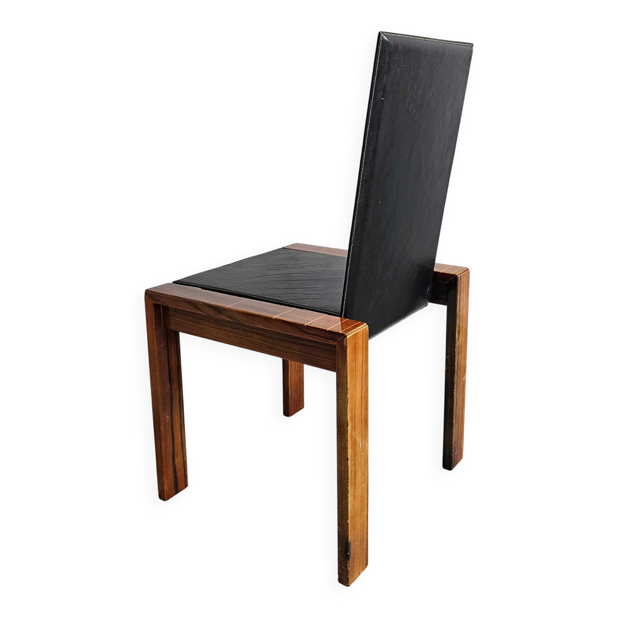 Set of 4 Mid Century dining chairs in rosewood style Afra and Tobia Scarpa.
