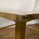 Vintage square brass and smoked glass coffee table