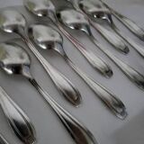 Manufrance 12 small silver-plated metal spoons / white