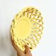Coupe tressée céramique jaune  (23 cm)