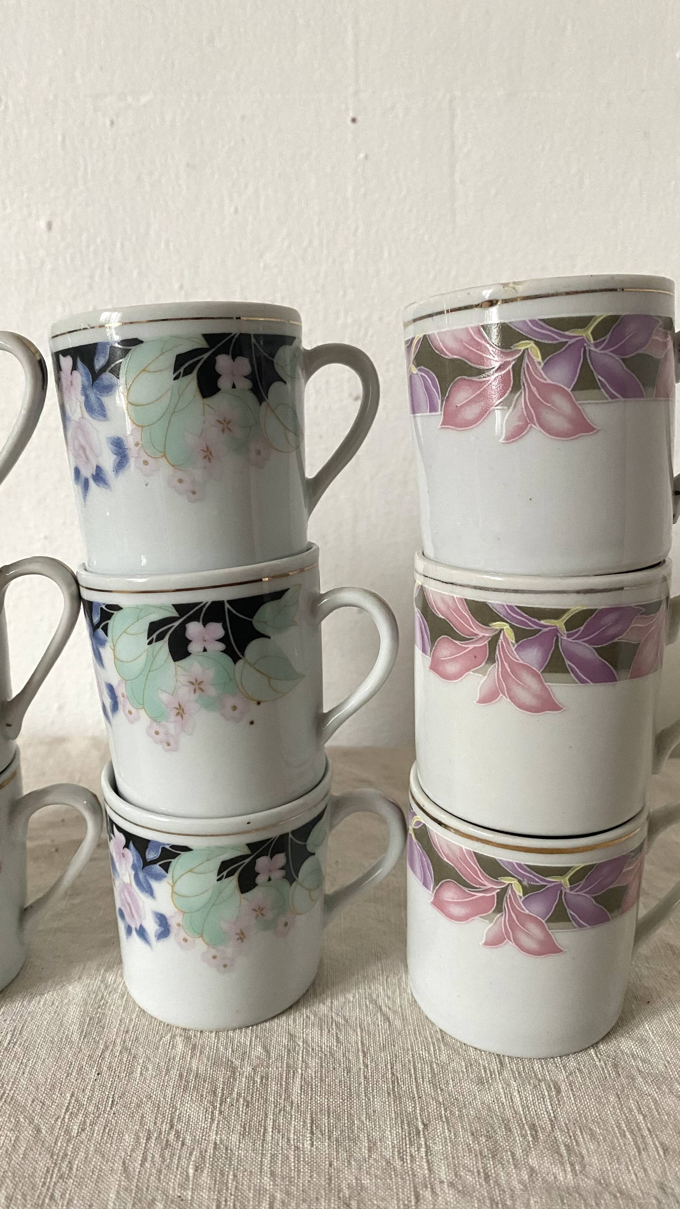 80s Mismatched Coffee Mugs