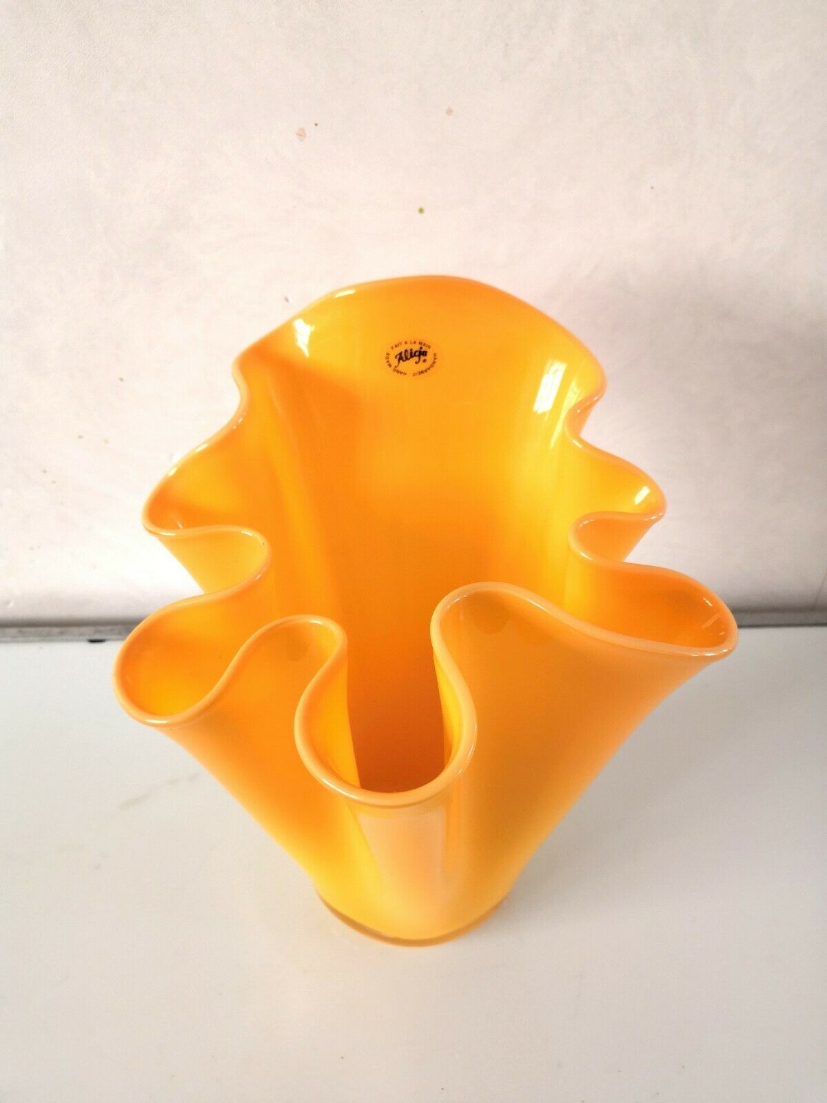 1960s Alicja pleated vase