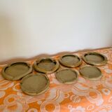 Set of 7 stoneware ashtrays