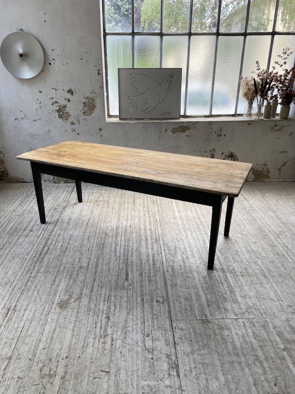 2m pine and oak farmhouse table