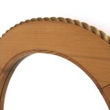 Scandinavian pine and rope mirror, Sweden, 1970, 103cm x 73cm