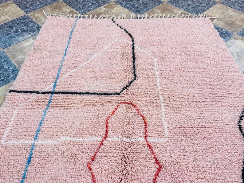 Traditional handmade pure wool Berber rug size 1.5/2.5m
