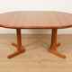 Vintage extendable round dining table | Dyrlund | Solid teak | Danish