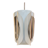 Chrome and bakelite pendant light, Italy, 1970s.