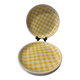 Set of 4 vintage Biltons plates – yellow checkered pattern – 26 cm