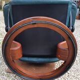 Vintage armchair ekornes green leather