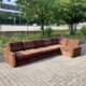 Vintage Modular Sofa in Brown Velvet Corduroy, 1970s