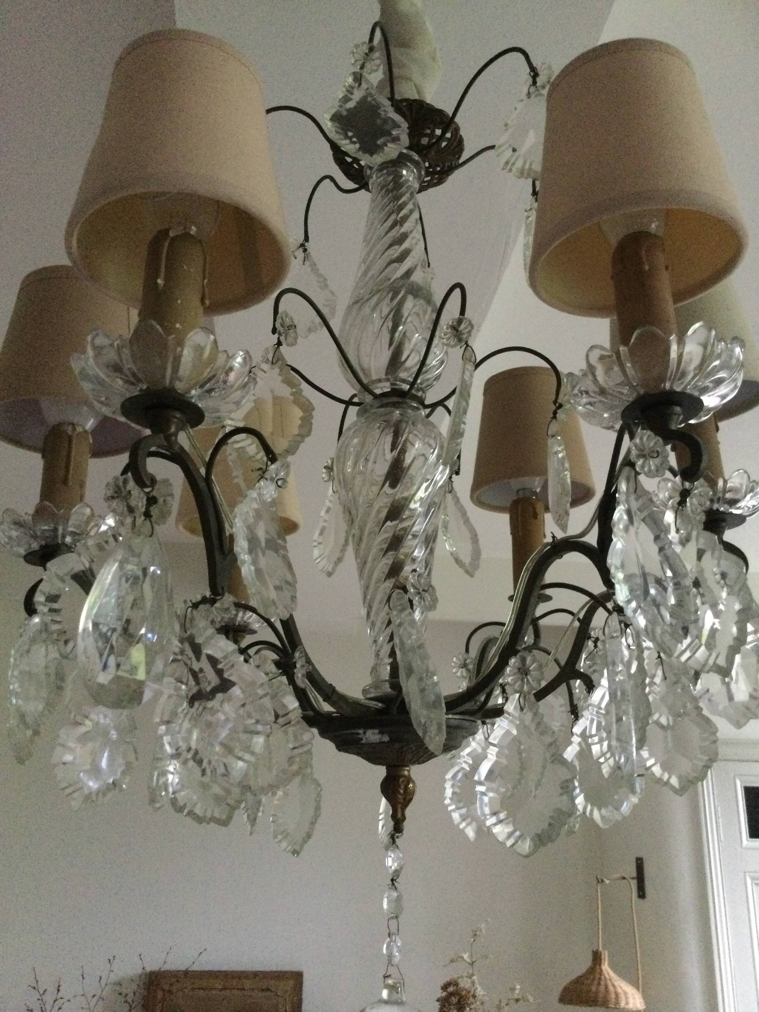 Antique chandelier with tassels