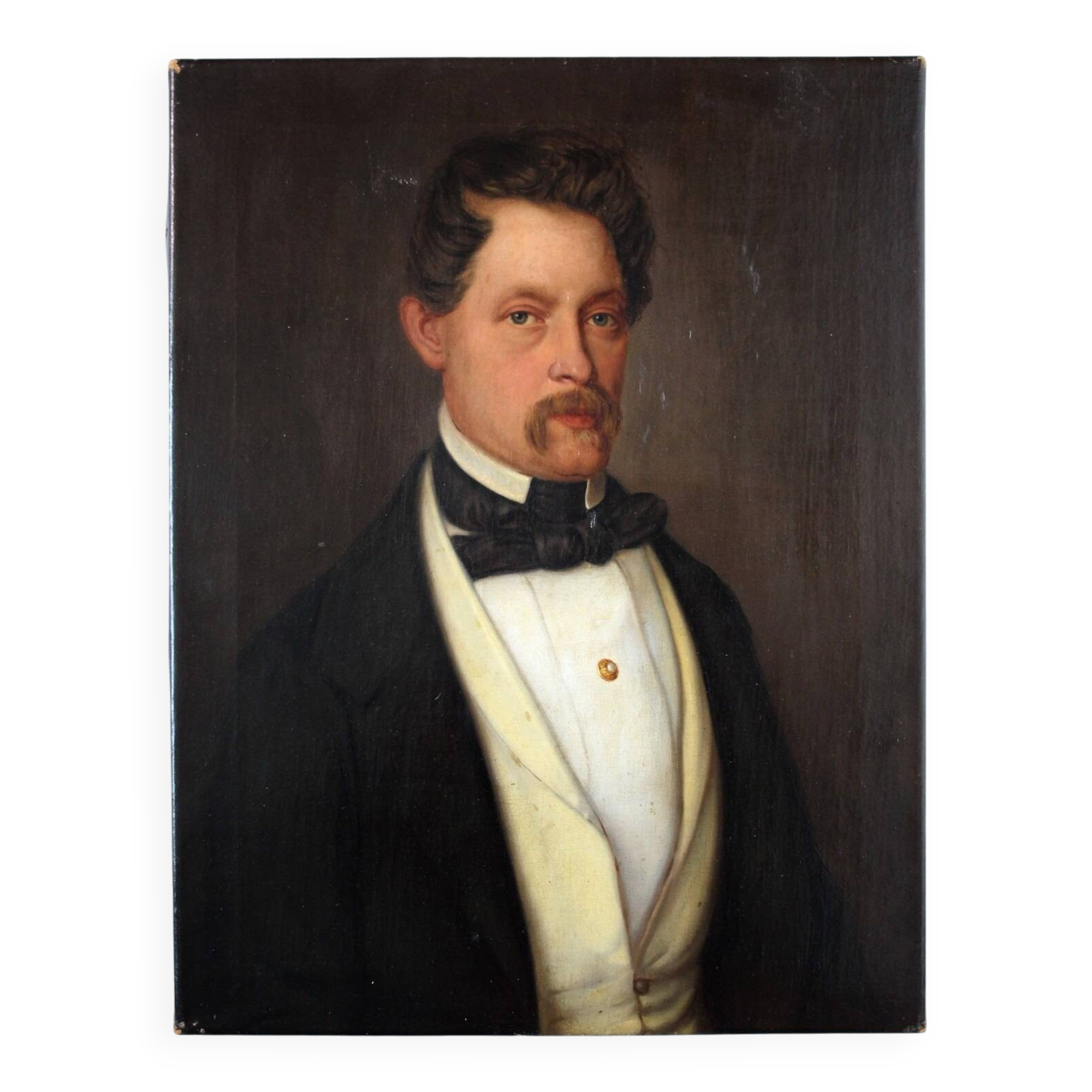 Portrait of an Elegant Gentleman -19th Century Oil Painting