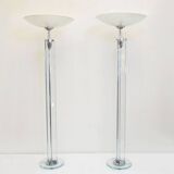 Pietro Chiesa for Fontana Arte rare pair of crystal floor lamps, 1930s