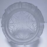 art deco pendant light with molded glass and chrome-plated metal frame