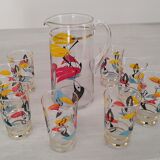 Vintage orangeade glass service