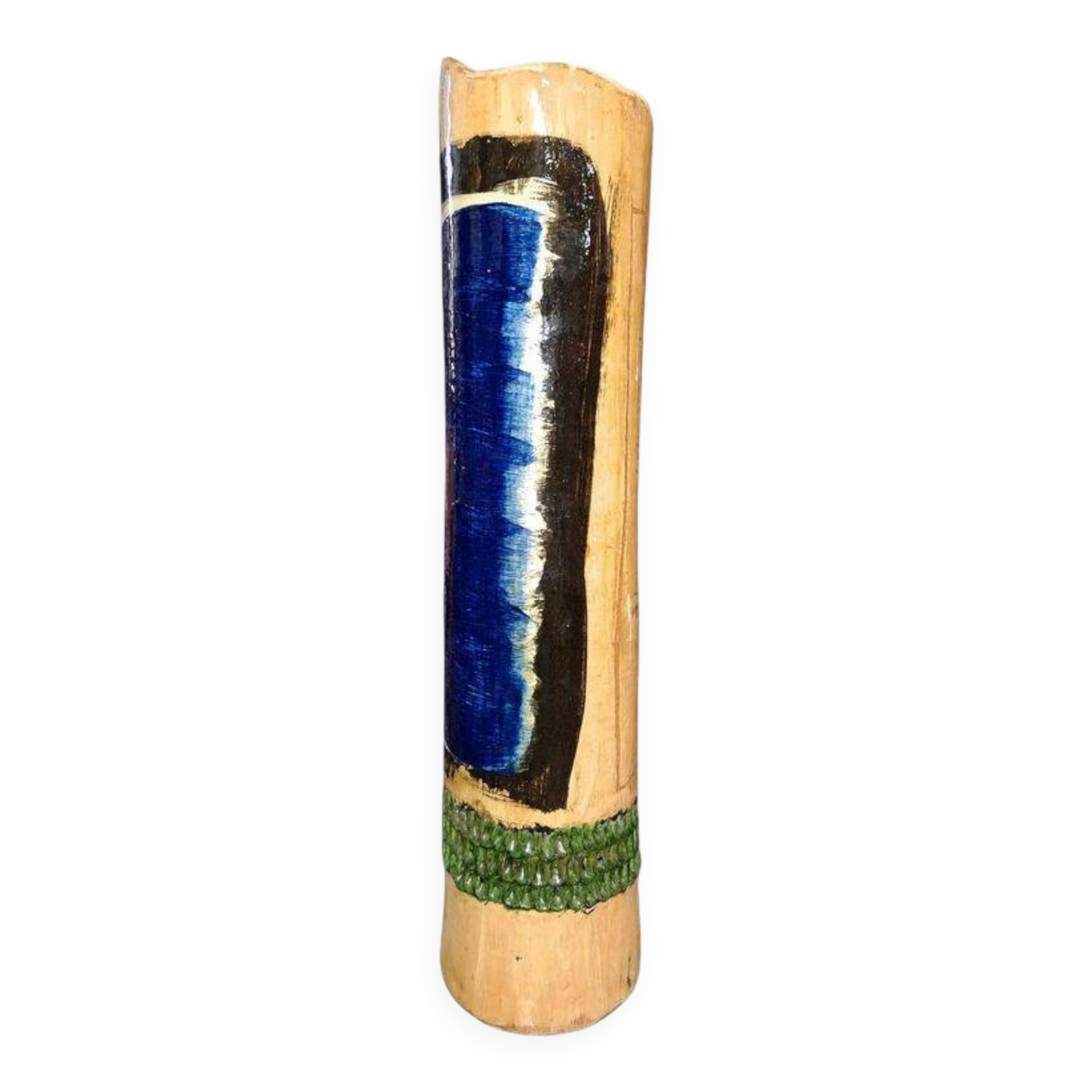 Large glazed stoneware vase signed "Haut 49"