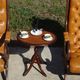 Small side table with an oval top in English style.