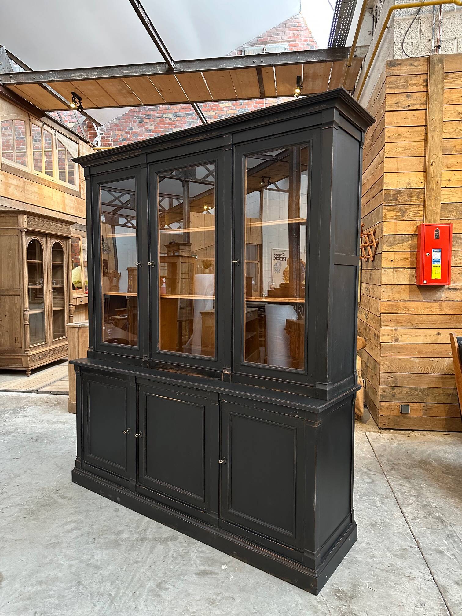 80s patinated bookcase
