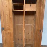 Parisian wardrobe with 2 doors in solid fir