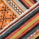 5x6 Vintage Red & Orange Striped Kilim Rug, 163x193Cm