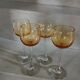 4 antique crystal stem glasses