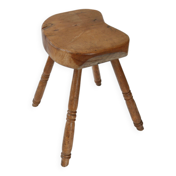 Tabouret vintage brutaliste 1950