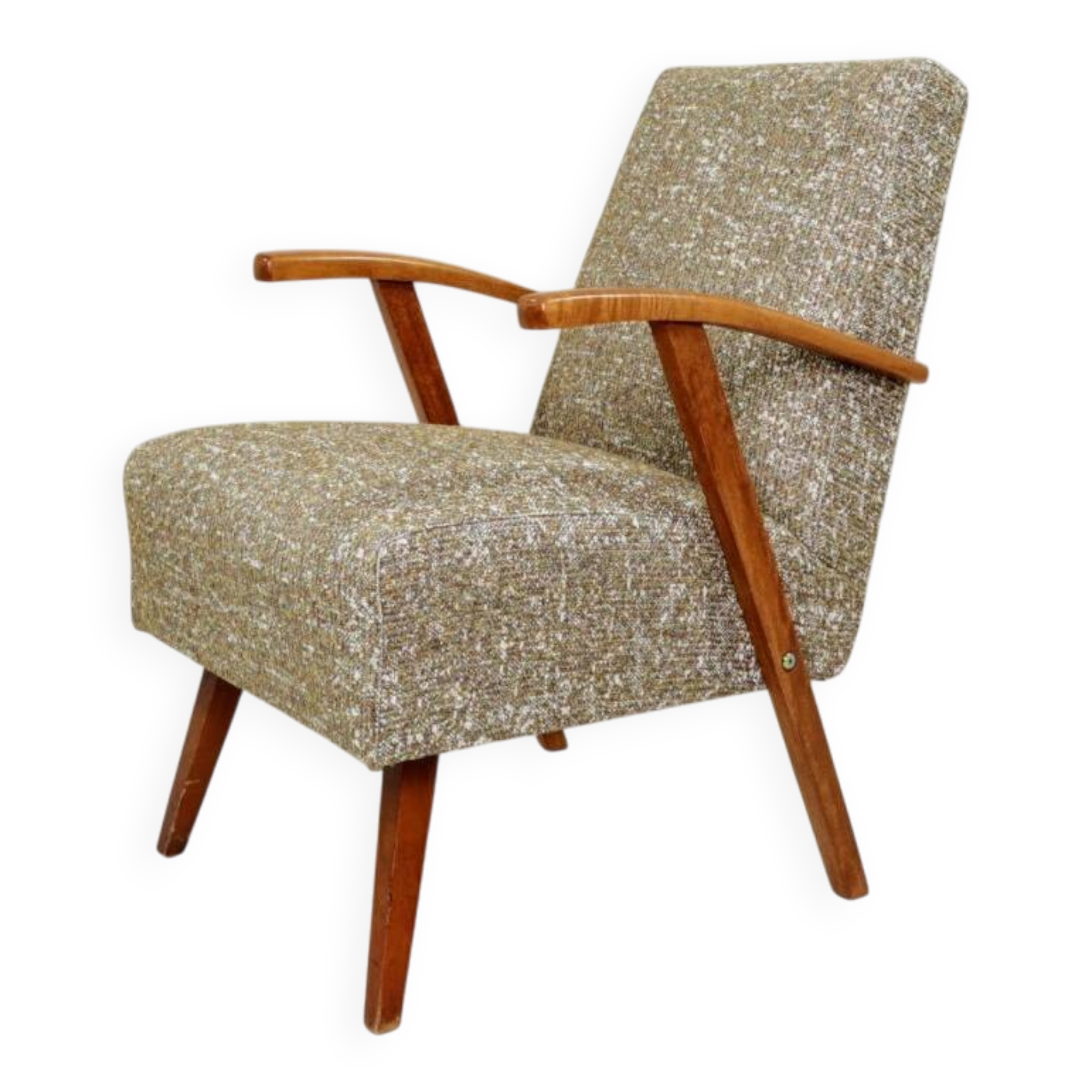 Vintage armchair modern design 1960 multicoloured