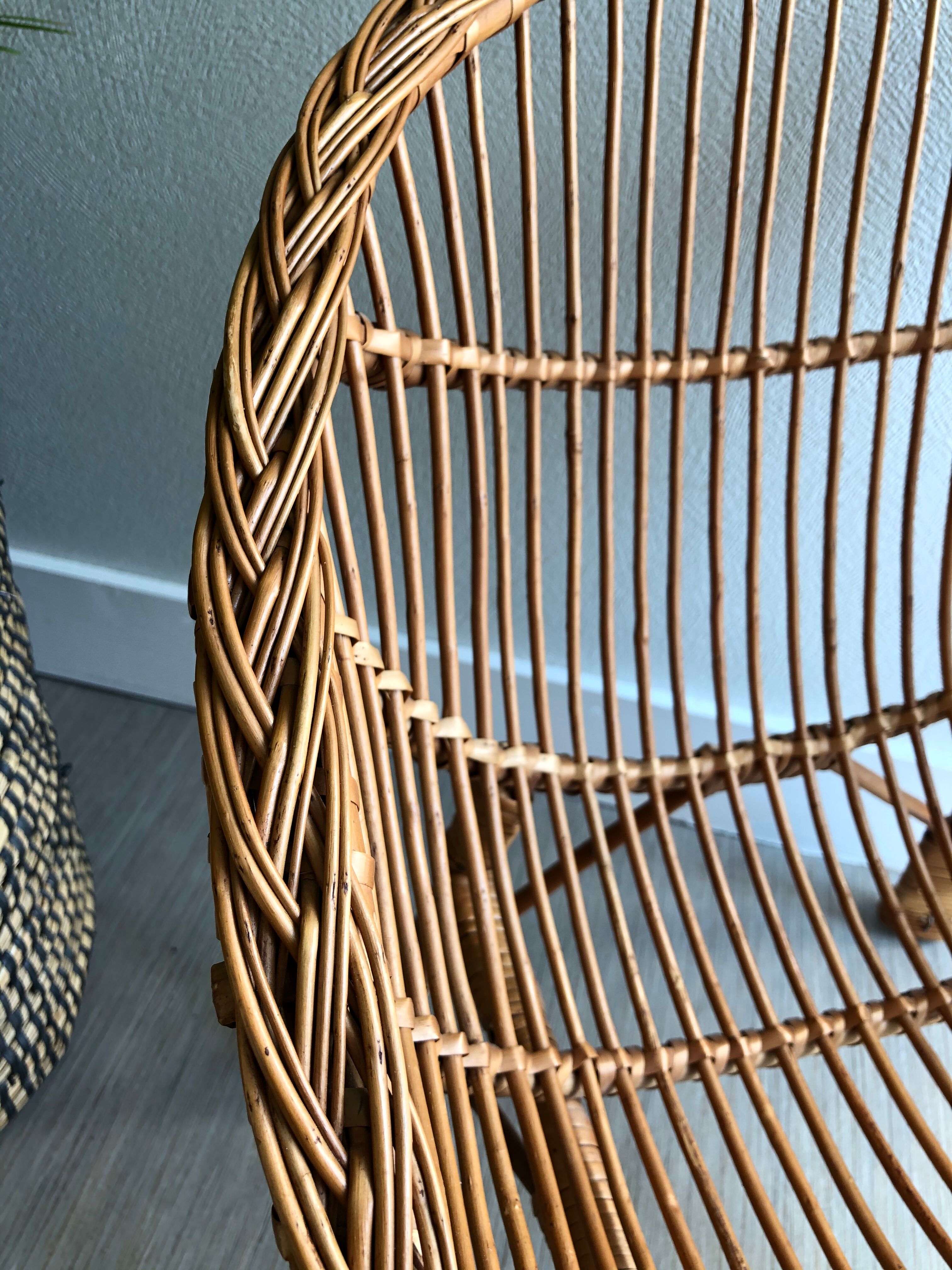 Vintage rattan armchair