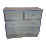 Commode bleue à 4 tiroirs
