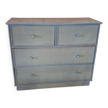 Blue 4-drawer chest of drawers