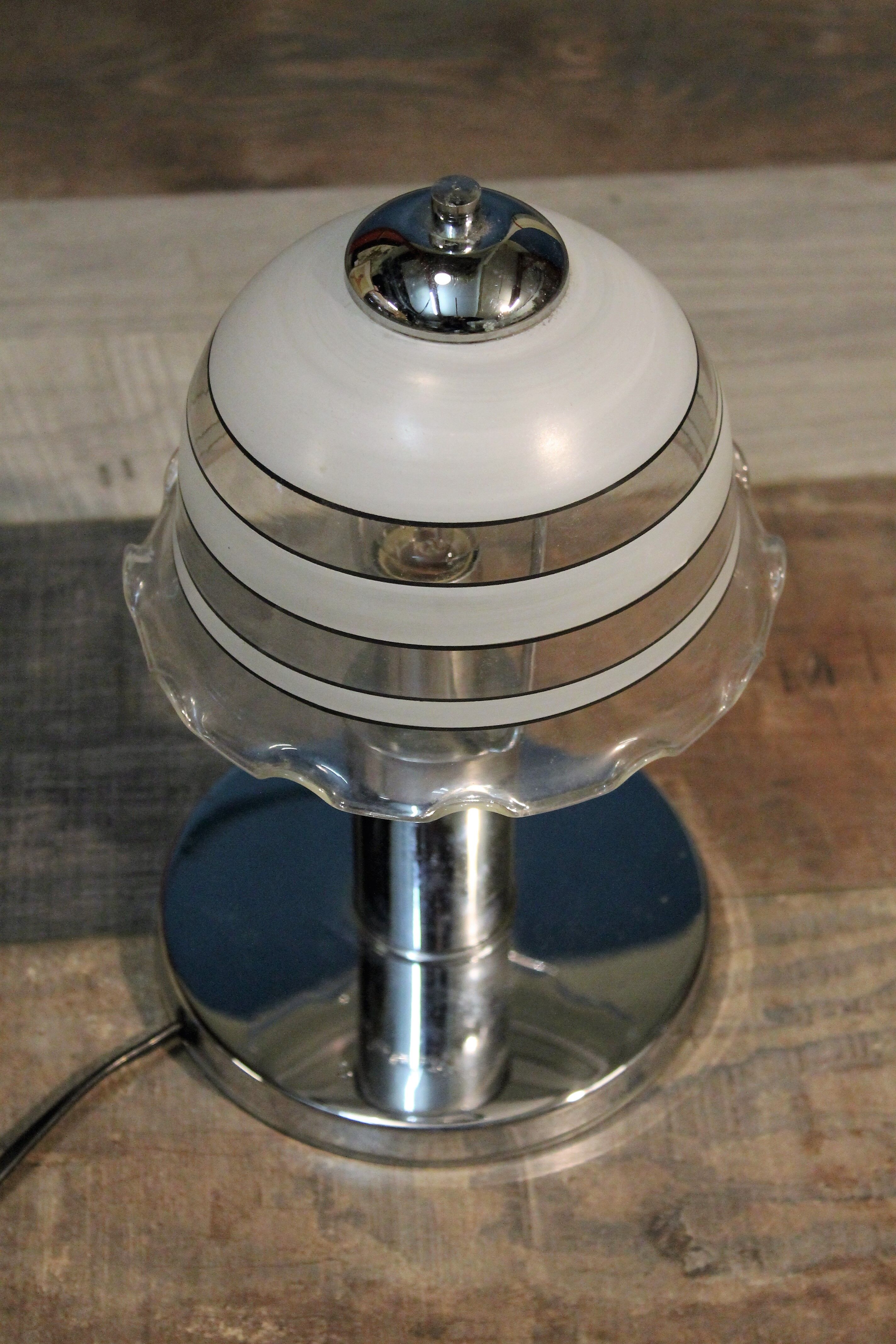 Metal and glass lamp 1960