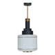 Mid-Century Modern Stilnovo Style Opaline Glass Pendant Light, 1950s/1960s