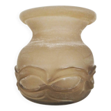 Vase en verre de Murano Scavo avec motif de chaîne