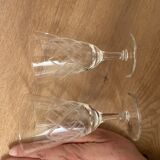 Set of 6 white wine glasses