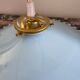 Vintage suspension lamp in blue opaline electrified to nine