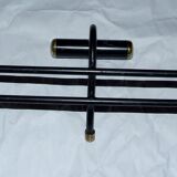 Vintage 1970s metal wall coat rack