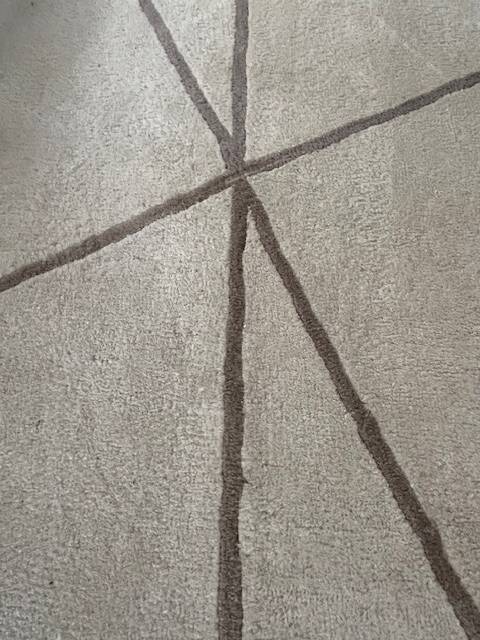 Swedish rug. hand knotted wool, layered design 2010