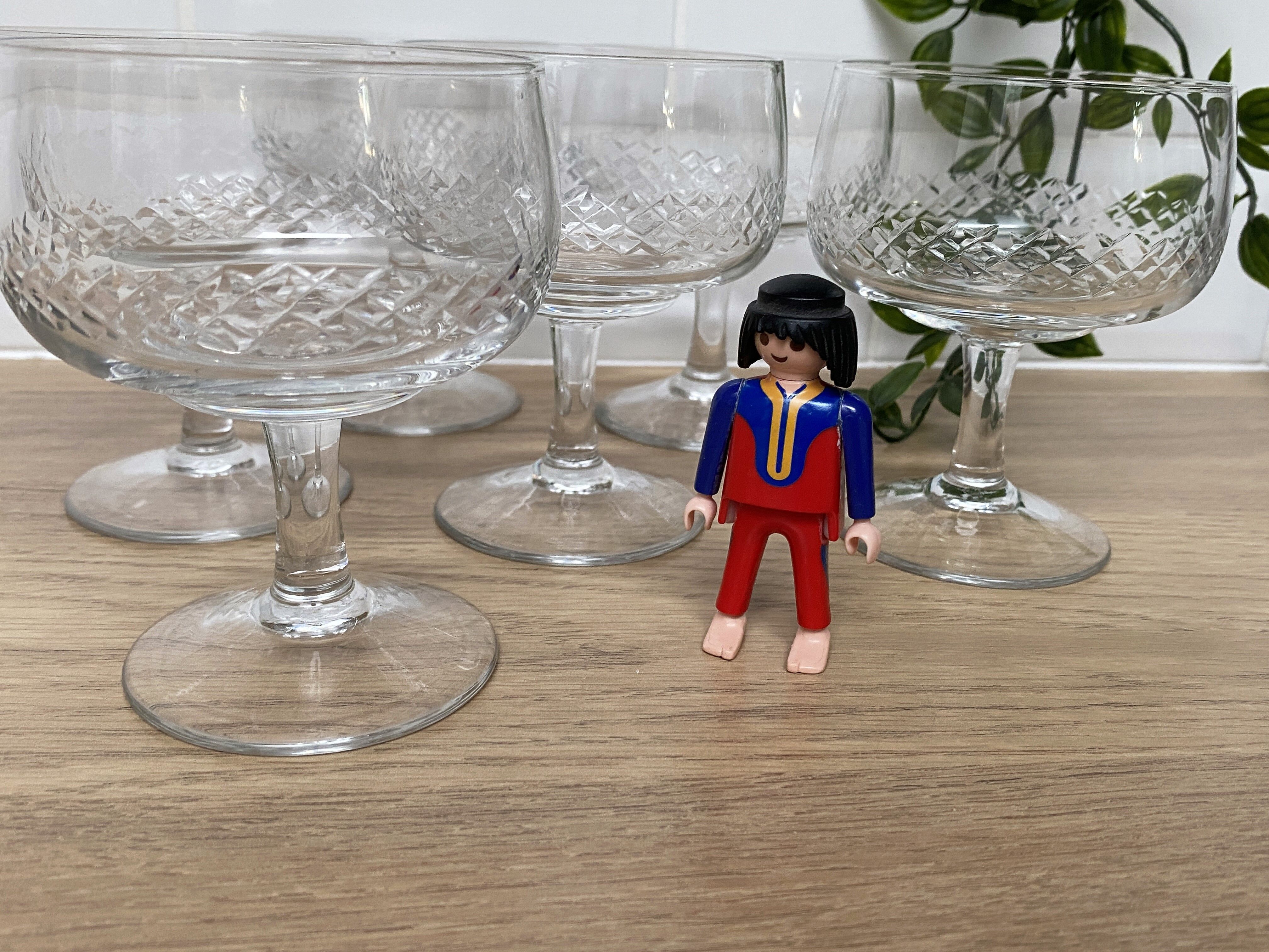 Set of 6 Rupel crystal cups